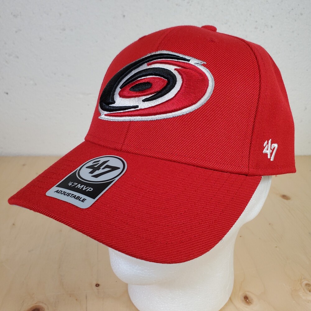 Carolina Hurricanes Cap '47 Brand MVP Red Adjustable Wool Hat NHL Hockey OSFA